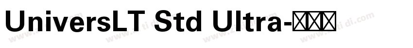 UniversLT Std Ultra字体转换